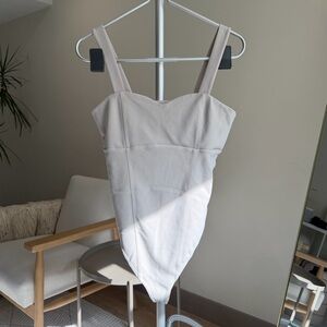 Women’s | Abercrombie Sweetheart Neck Bodysuit, Cream | Size Large